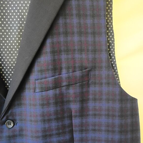 MARC DARCY LONDON WAISTCOAT Black COLLAR 48R - Picture 5 of 9